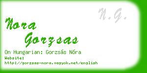 nora gorzsas business card