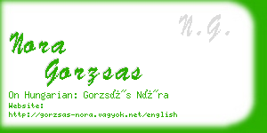 nora gorzsas business card